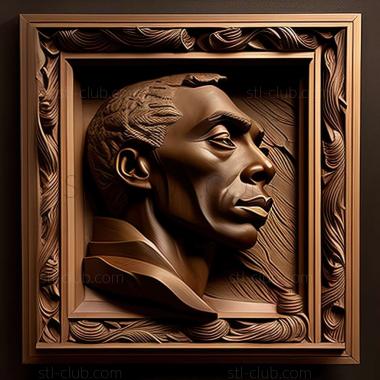 3D model Washington Alston American artist (STL)